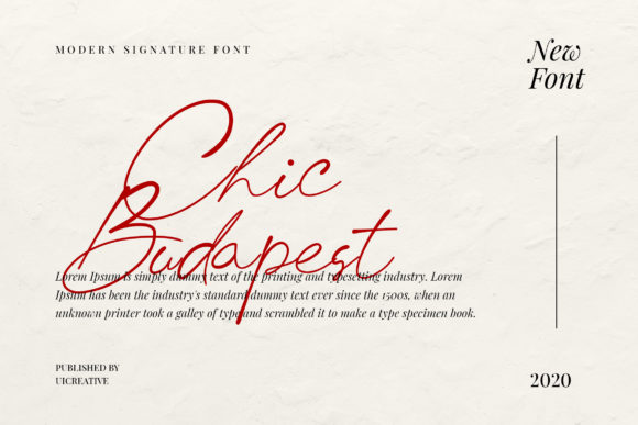 Chic Budapest: A Modern Script Font for Web Design