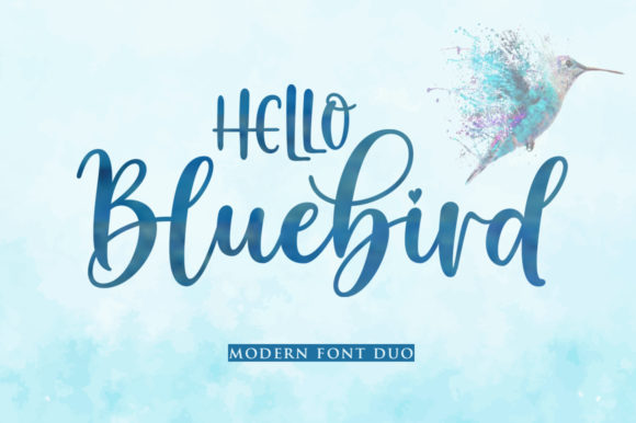 Hello Bluebird: A Modern Duo Font for Crafters