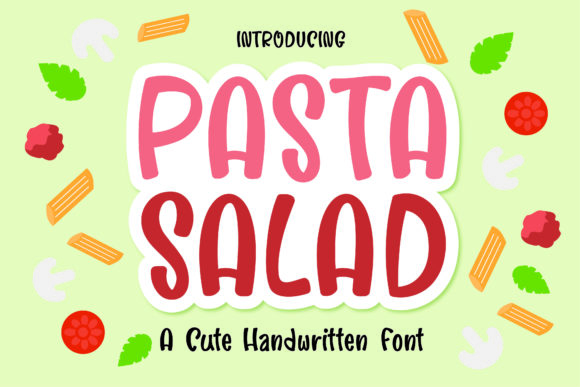 Pasta Salad: A Friendly Handwritten Font for Crafters