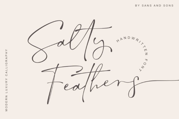 Salty Feathers: A Handwritten Font for Editorial Elegance