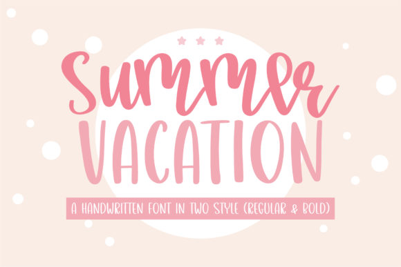 Summer Vacation: A Handwritten Script Font for Makers